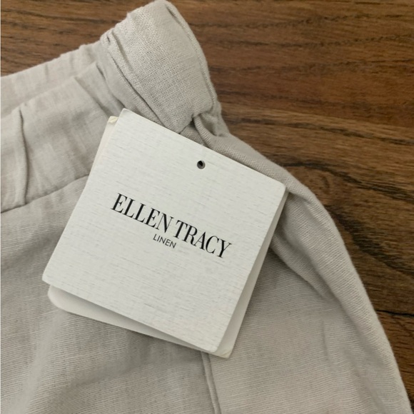 NWT Ellen Tracy Linen Drawstring Pants - Picture 5 of 7